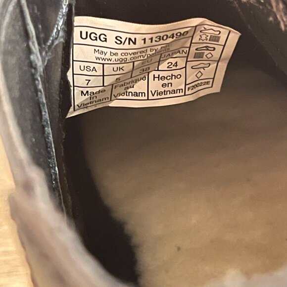 New UGG Merina 7 Boots Bootie Black Emerald Green Platform Ankle - Picture 15 of 16